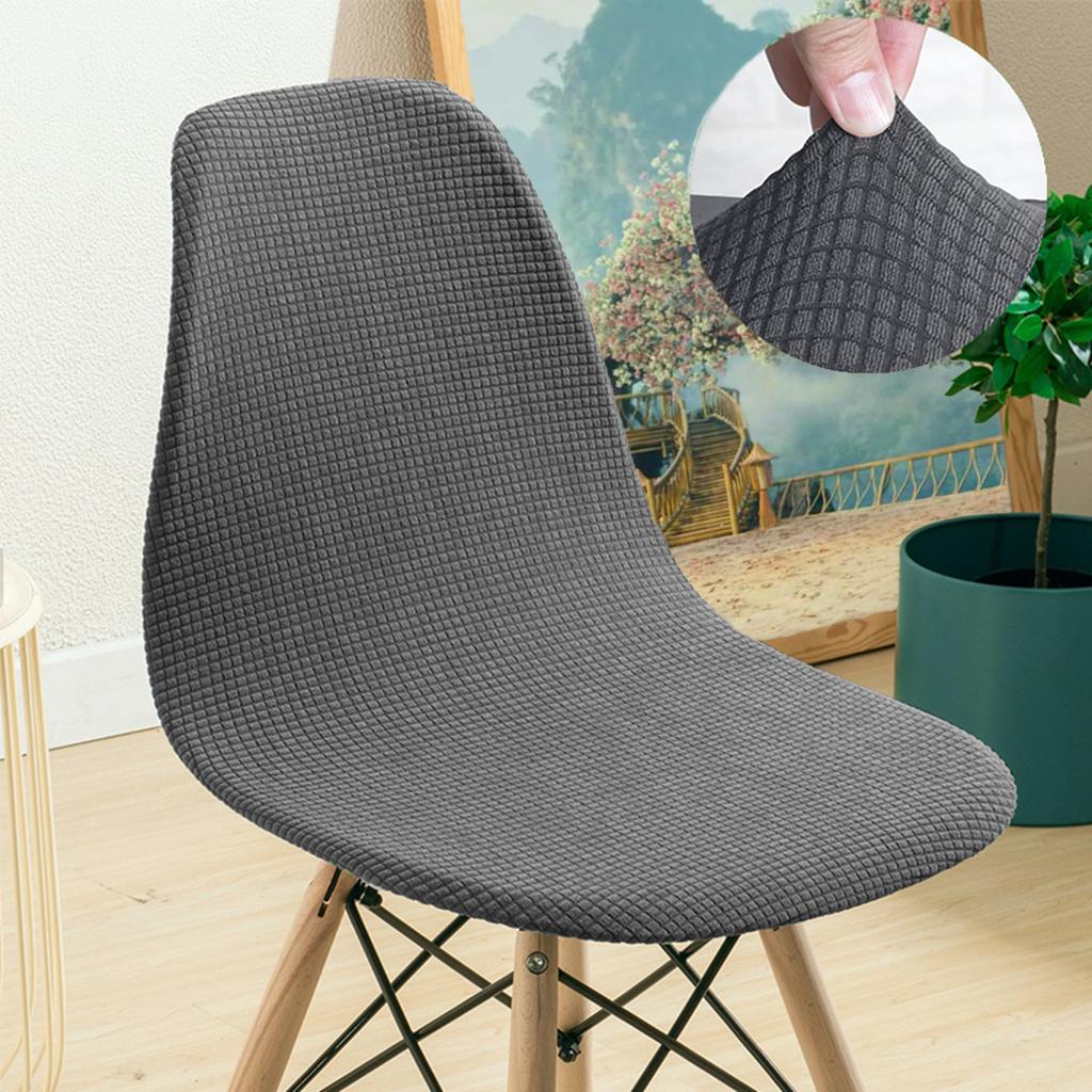 Eames Chair Cover Waffle Knit Minimalist Dining Office Chair Slipcover Non-Slip Seat Covers Universal Fit