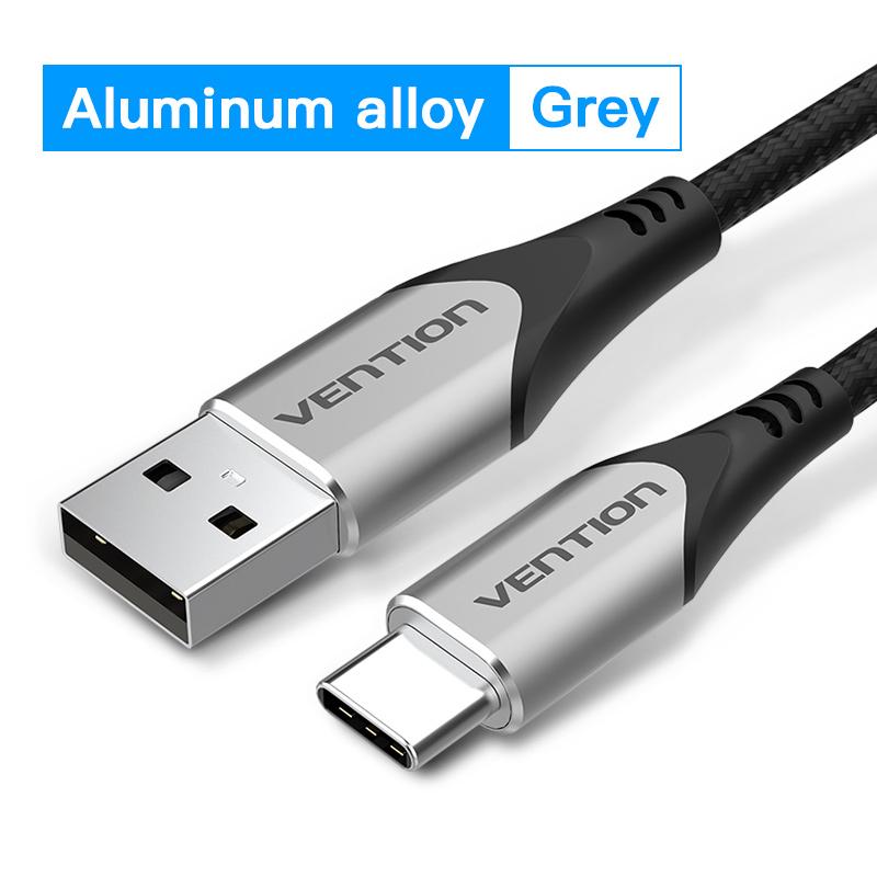 Vention USB Type C Кабель для Samsung Poco S21 3A Быстрая Зарядка USB C Зарядное Устройство Дата Кабель для Redmi 8 Type-C Cabo Кабель