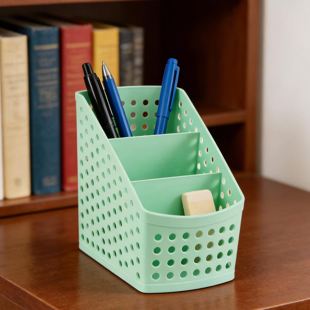 Large Capacity Pencil Holder Pen Organizer with Multi Functional Storage for Student Desk Use