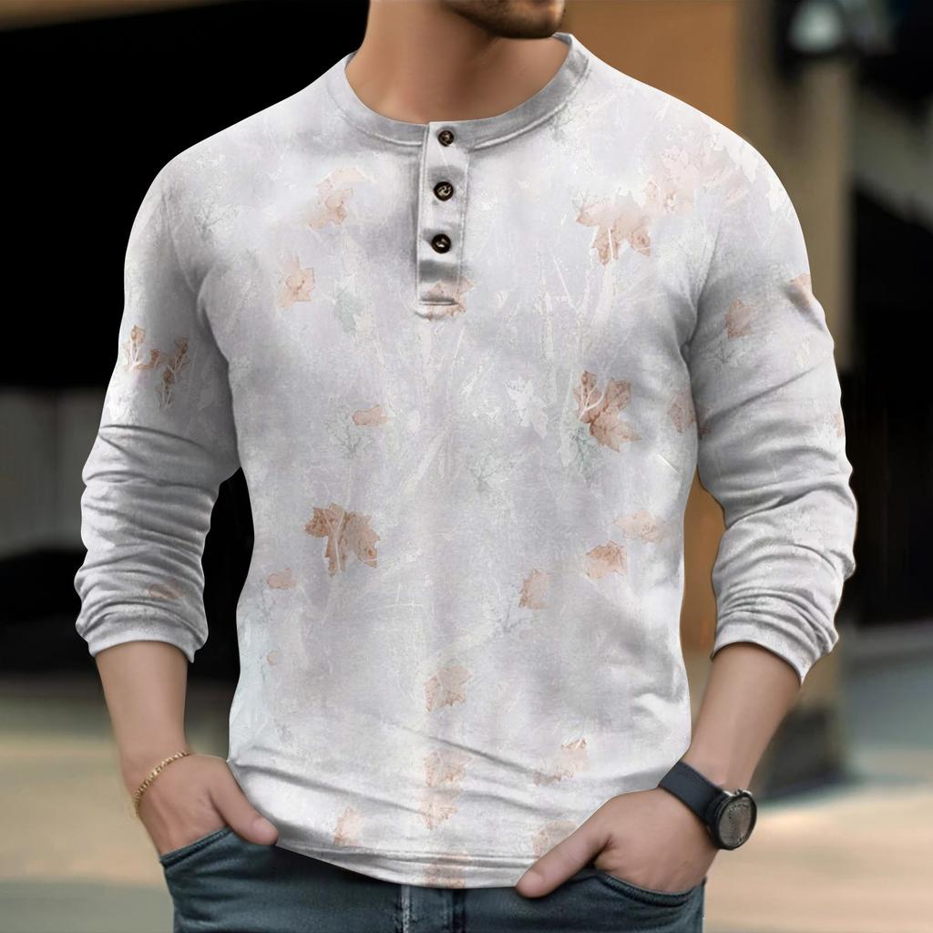 Мужская уличная винтажная модная спортивная футболка с v-образным вырезом и длинным рукавом