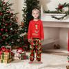 Рождественский принт милый семейный комплект пижамы, домашняя одежда, семейный комплект топ с длинным рукавом и штаны комплект
