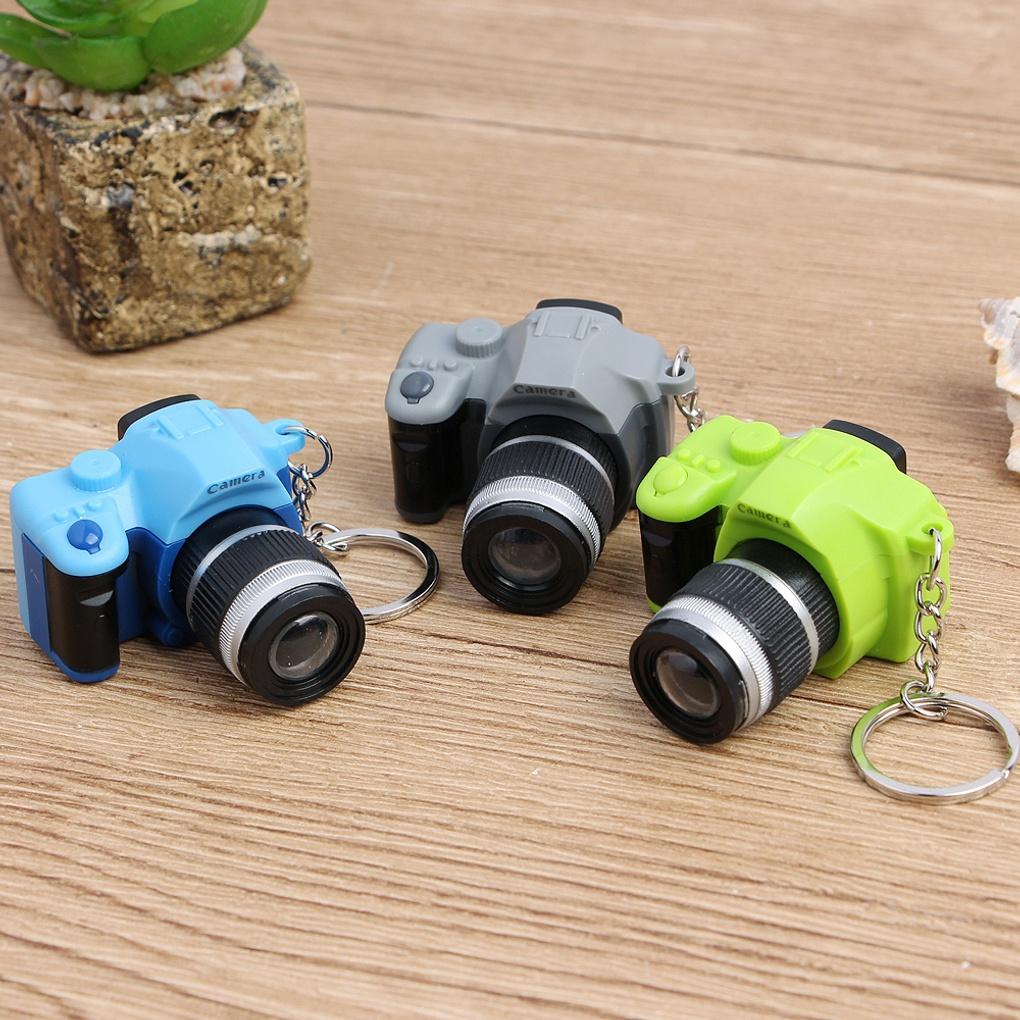 LED Flash Camera Keychain Fancy Keyring