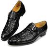 Fashion Luxury Crocodile Pattern Formal Leather Shoes Mens Monk Strap Oxford Mens Italy Style Loafers Sapato Social Masculino Zapatilla