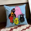 Cartoon Cute BBarbapapas Cushion Cover Reversible Soft Durable Pillow Cover Home  Car MultiScene Use for Daily Comfort