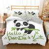 Cartoon Lovely China Panda Bedding Set White Bed Linen 3D Print Gift for Kids Girls Twin Single Queen King Size Duvet Cover Set