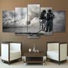 Unframed 5 Panel Firefighters Fireman Smoke Modern Canvas HD Print Posters Wall Art Picture Paintings for Living Room Home Decor