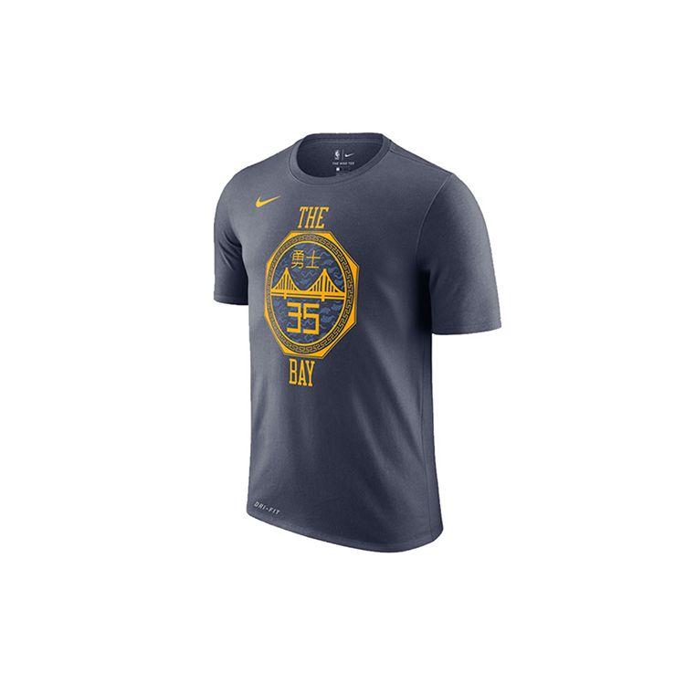 Nike Мужская футболка прямого кроя Golden State Warriors Kevin Durant серого цвета AO0887-472