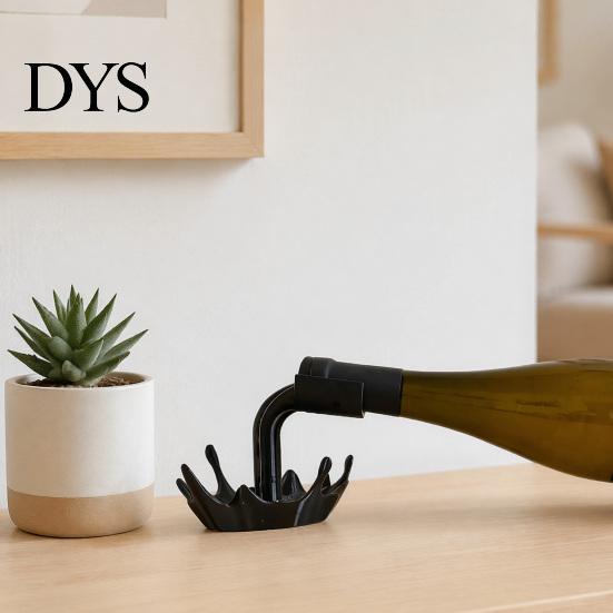 Подарок на новоселье для любителей вина 3D-печатный держатель для бутылок в виде короны, Креативная декоративная подставка-стойка с основанием в виде брызг воды, Минималистичный художественный стенд