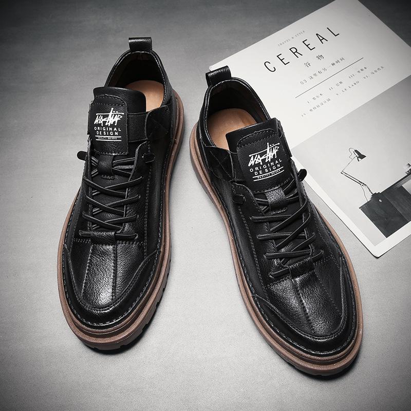 Мужские ботинки из спилковой кожи, брендовые водонепроницаемые зимние ботинки на шнуровке для мужчин 2024 года, новые классические повседневные рабочие ботинки для мужчин222