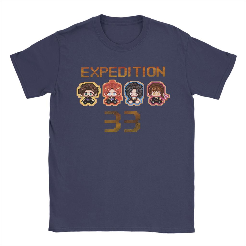 Clair Obscur Expedition 33 Густав Маэль Луна Небо Футболки Винтажные Хлопковые Футболки Футболки с Круглым Вырезом и Короткой Рукавами Одежда