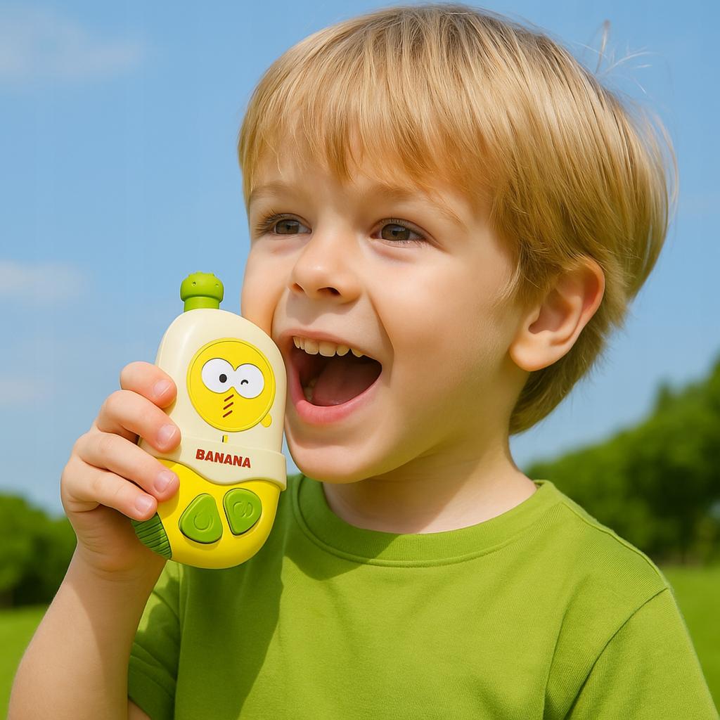Zestaw Walkie Talkie Zabawkowy Telefon Banana Dźwięki Krótkofalówki Dzieci