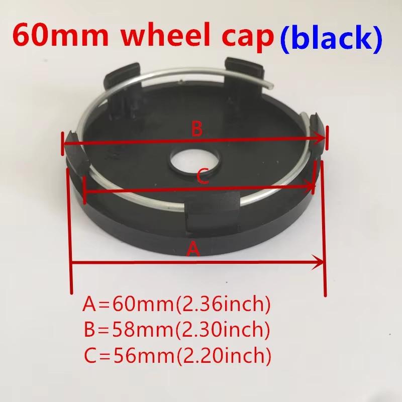 AUN1 4pcs 3D For 56mm 60mm 65mm 68mm Car emblem Wheel hub Center Cap Badge covers sticker Decals Styling accessories