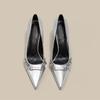 Black Light and Beautiful High Heels for Women's Spring and Autumn New Temperament Pointed Thin Heels Single Shoes with Skirt
