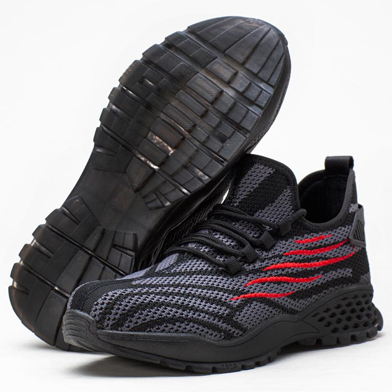 Newest Men'S Shoes Breathable Non-Slip Steel Toe Puncture-Proof Work Boots Incredibles Lightweight Casual Sneakers