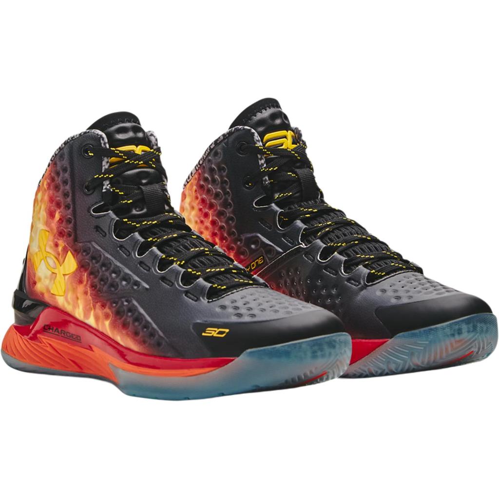 Under Armour Кроссовки Curry 1 GS Curry Jam Kids черные Team-Orange Taxi 3028139-001