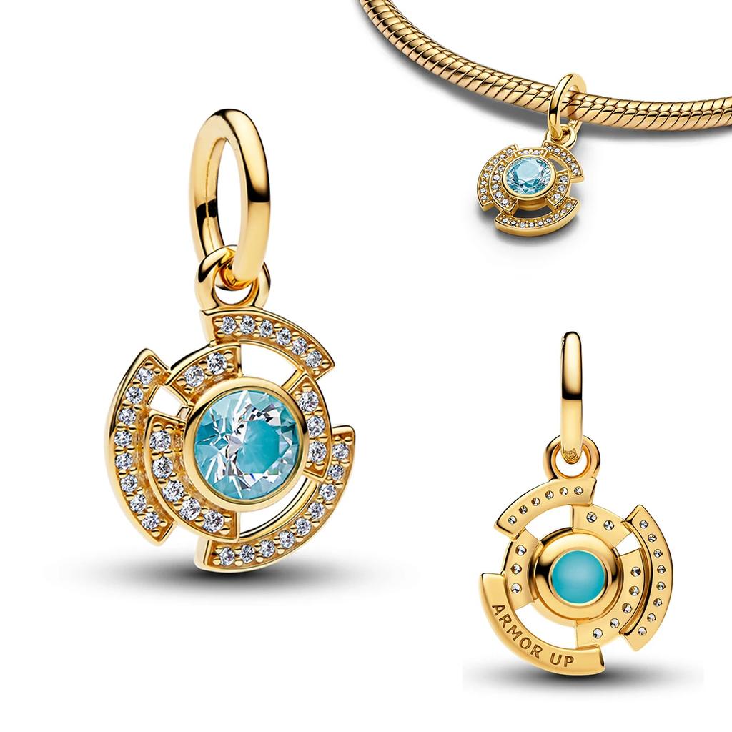 Аутентичные Медные Золотистые Круглые Шармы Лошадь Лев Замок Бусины Браслет Ожерелья Женский Рождество Хэллоуин DIY Подарок