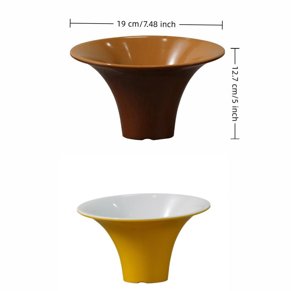 Stackable Slanted Mouth Bowl Large Capacity Hot Pot Dish Plate Horn Shaped Bowl  Home Dessert