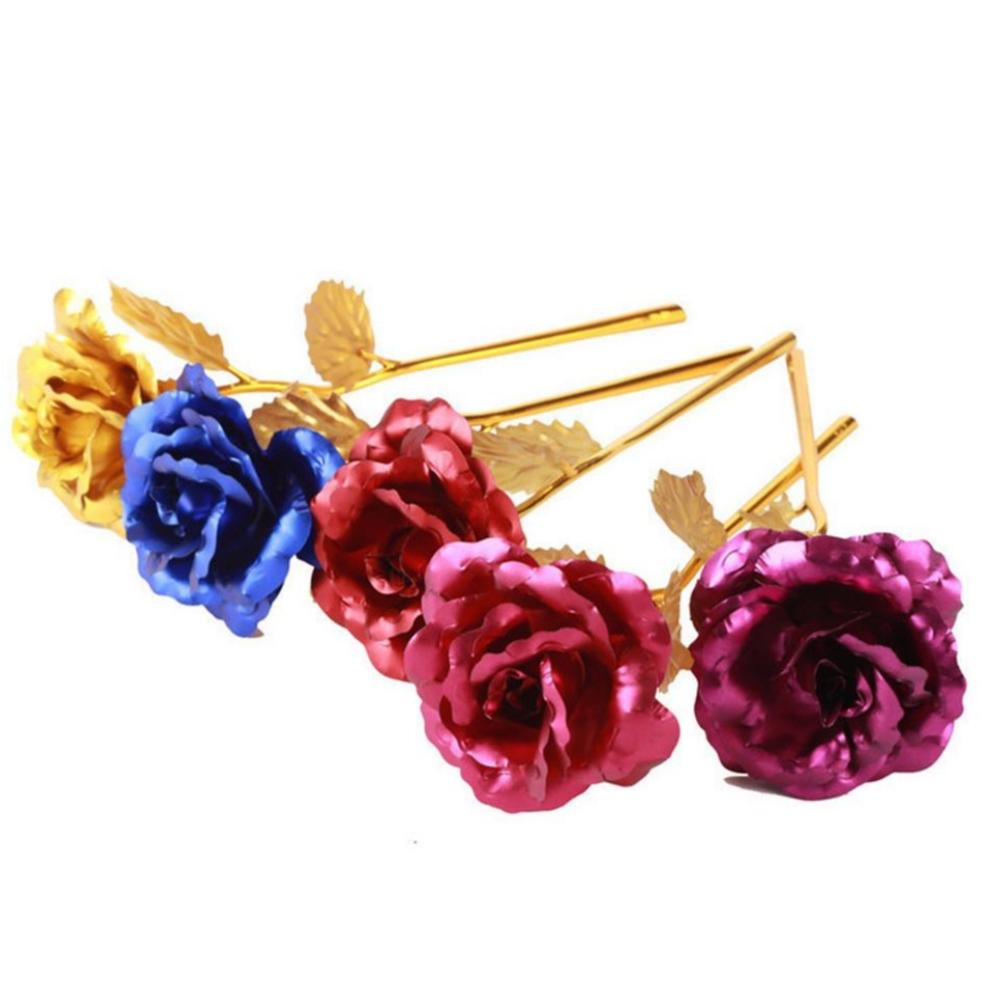 Искусственная роза Искусственный цветок Роза из фольги на День святого Валентина