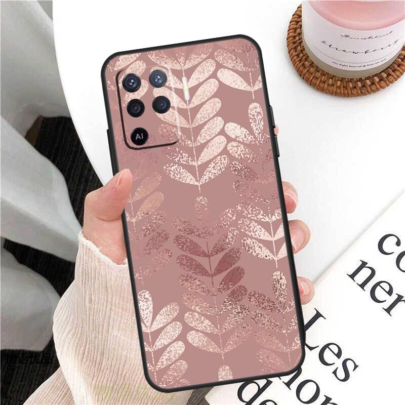 Чехол в стиле Rose Gold для Oppo A18 A74 A57 A17 A77 A38 A58 A78 A98 A54 A94 A80 A60 A40 A96 A76 A16 A15 A5 Pro
