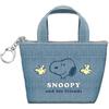 CRUX Snoopy Face Denim Tote Bag-Shaped Mini Pouch Cotton Coin Purse 135430