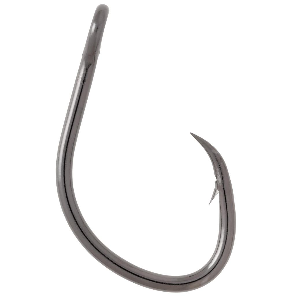 Large Fishing Hook for Live Size Pack of 5 Interhook, Tuna, Brazed, Black, 30,