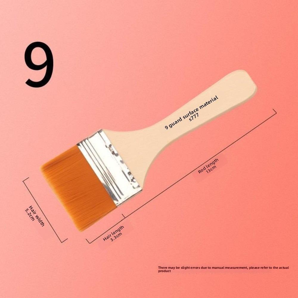 Практичная кисть для масляной краски, деревянные ручки, нейлоновая чистая кисть, новая кисть для рисования волосом, художественные принадлежности