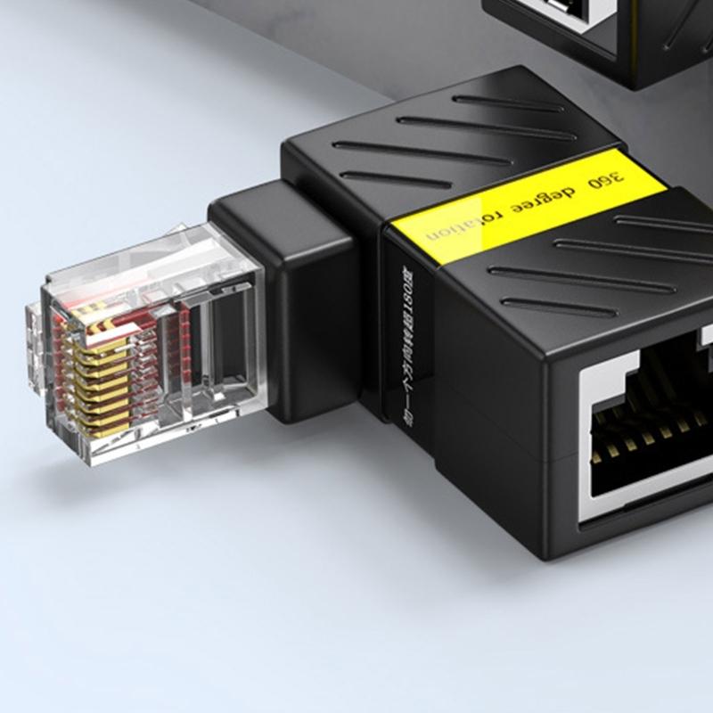 Угловые адаптеры RJ45 Ethernet, совместимые с кабелем Cat6, адаптер RJ45 Male to Female, сетевой удлинитель
