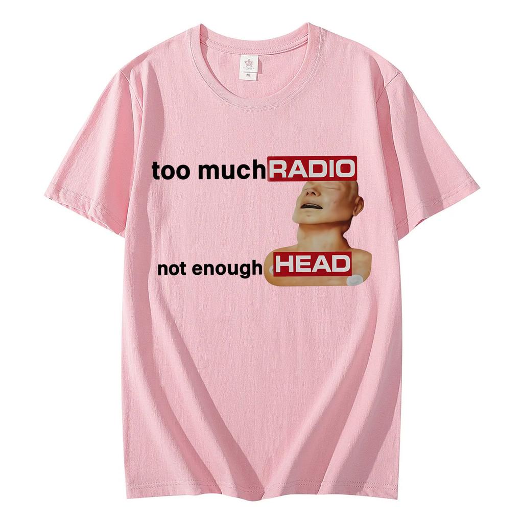 Смешные футболки с принтами Radiohead Streetwear Мода Рок Футболки с коротким рукавом Мужские Женские Летние Высококачественные Хлопковые Футболки
