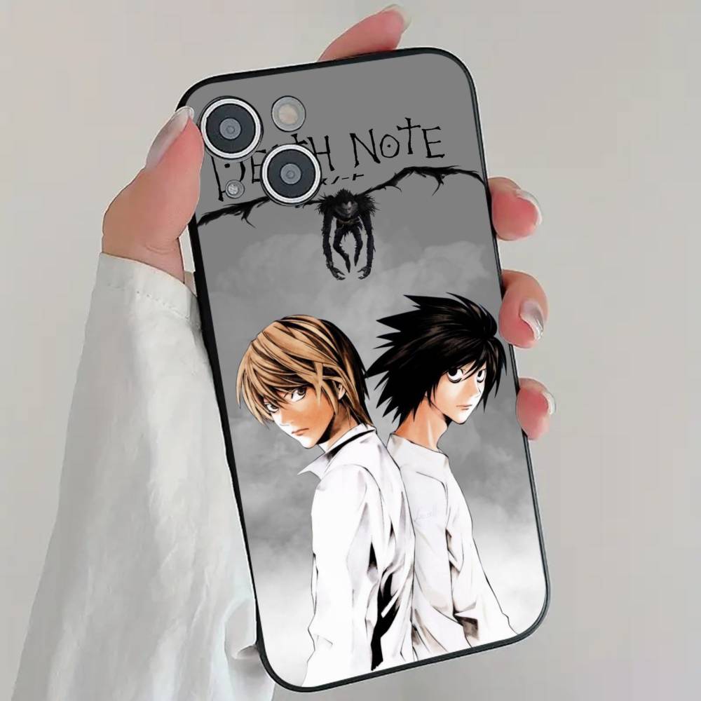 Anime D-Death Note Phone Case Cool Black Silicone Soft For IPhone 16 15 14 13 12 11 X XR Plus Pro Max Plus
