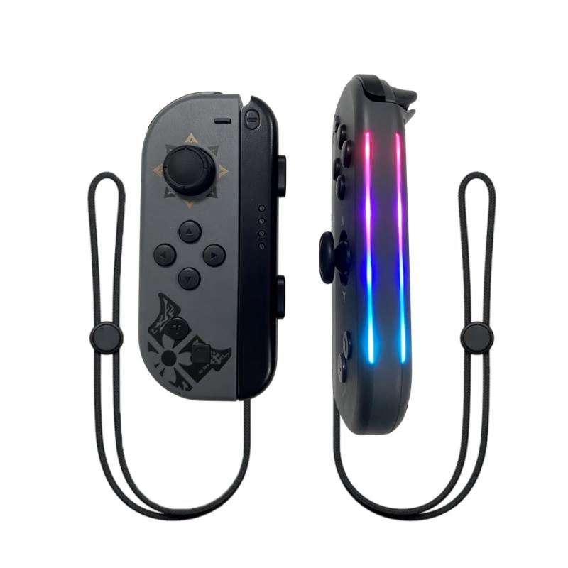Беспроводной контроллер для Nintendo Switch, левый/правый контроллеры с RGB-подсветкой, 6-осевой гироскоп, функция Turbo, вибрация, поддержка пробуждения