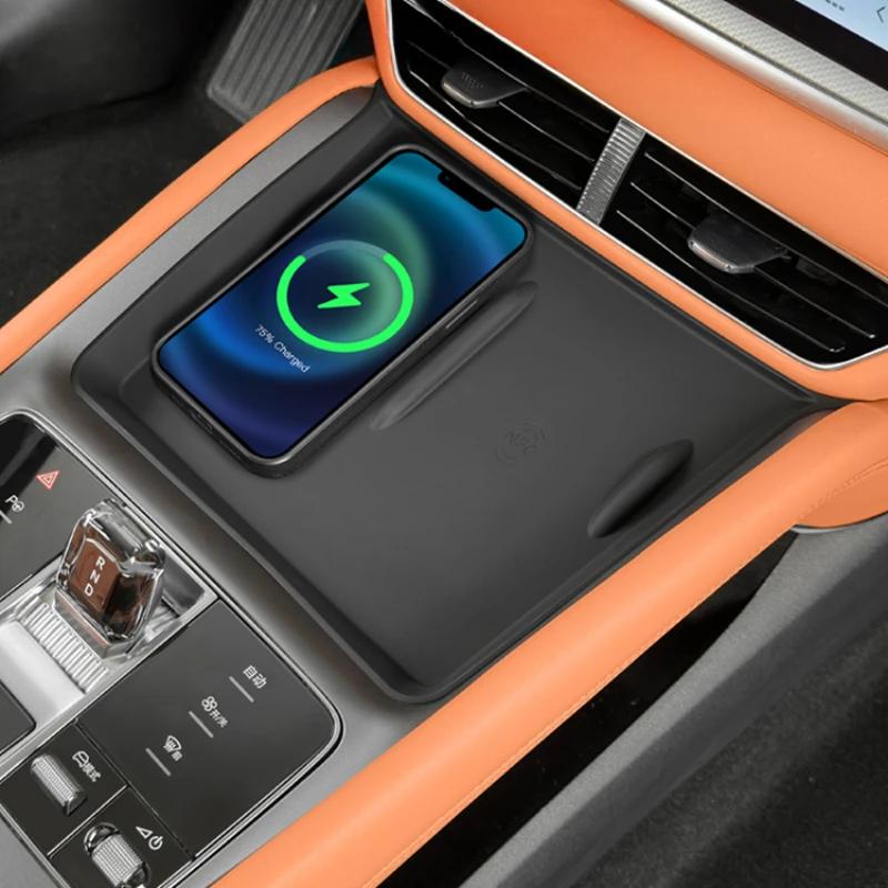 For BYD Sealion 7 2024 Wireless Charging Panel Silicone Mat Interior Dustproof Water Non-slip Mat Car Modification Accessories