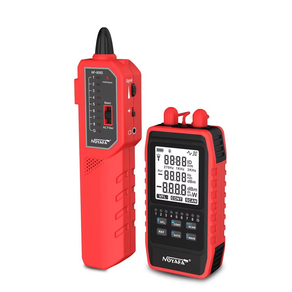 Мини-измеритель оптической мощности Noyafa NF-908S Визуальный локатор повреждений Кабельный тестер RJ45 Функция красного света Двухрежимный искатель жил Функция светодиода
