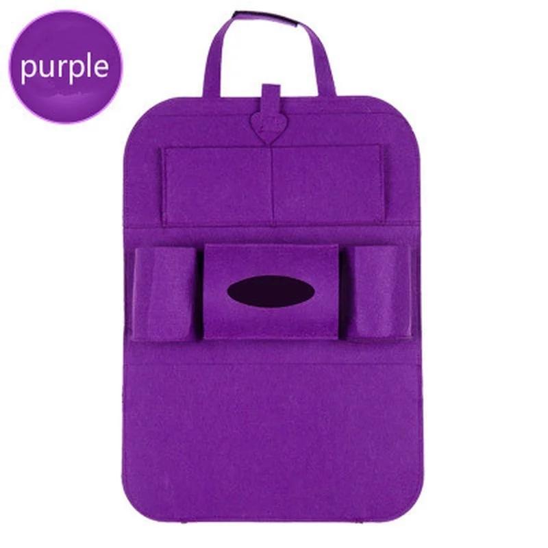 Car Multifunctional Seat Back Storage Box Car Hanging Bag Tissue Box Car Felt Storage Bag