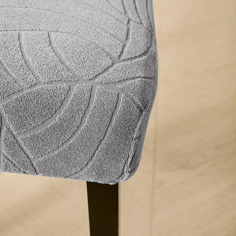 Jacquard Solid Chair Cover Anti-dirty Seat Slipcover for Wedding Dining Room Restaurant Office Banquet Soft Durable Chair Cover