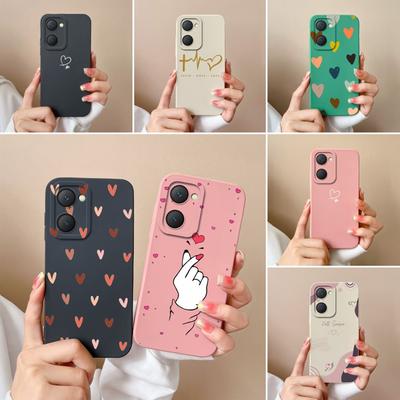 Для Vivo Y03t Y02t Y18i Y18t iQOO U5x Z9 Lite Y400 Pro Чехол для телефона Модный узор «Любовь» Мягкий силиконовый Противоскользящий Премиальный защитный чехол для Vivo Накладка