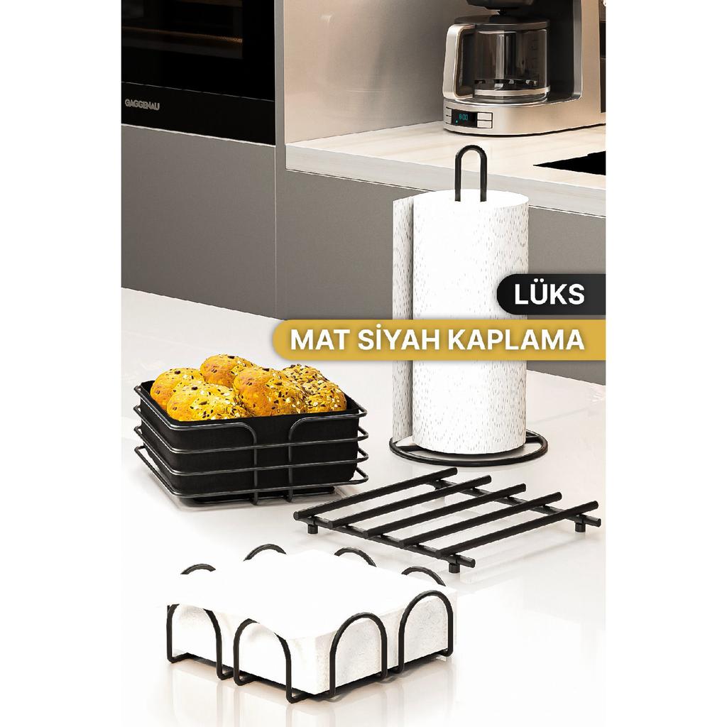 Tableware, Kitchen Presentation Holder, Napkin Holder, Towel Holder, Trivet, Bread Holder, 4-piece Tableware Set, Kitchen Organizer