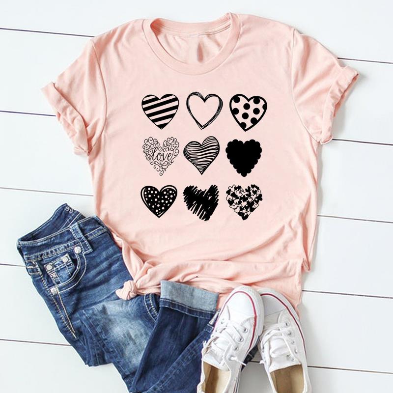 (Азиатский размер)Футболка, верхняя одежда, тренд, милая, милая, повседневная, с коротким рукавом, женская модная футболка с принтом, женская футболка с рисунком