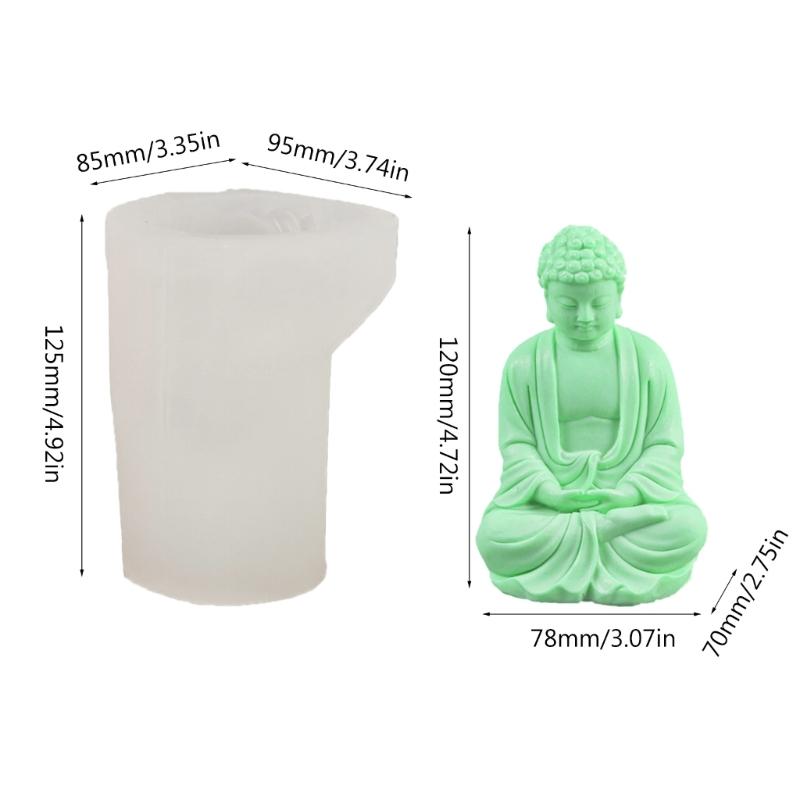 Candle Moulds Clay Moulds Crafts Moulds Hand-making Supplies Buddhism Shape Non-stick Silicone Material for Figure Craft