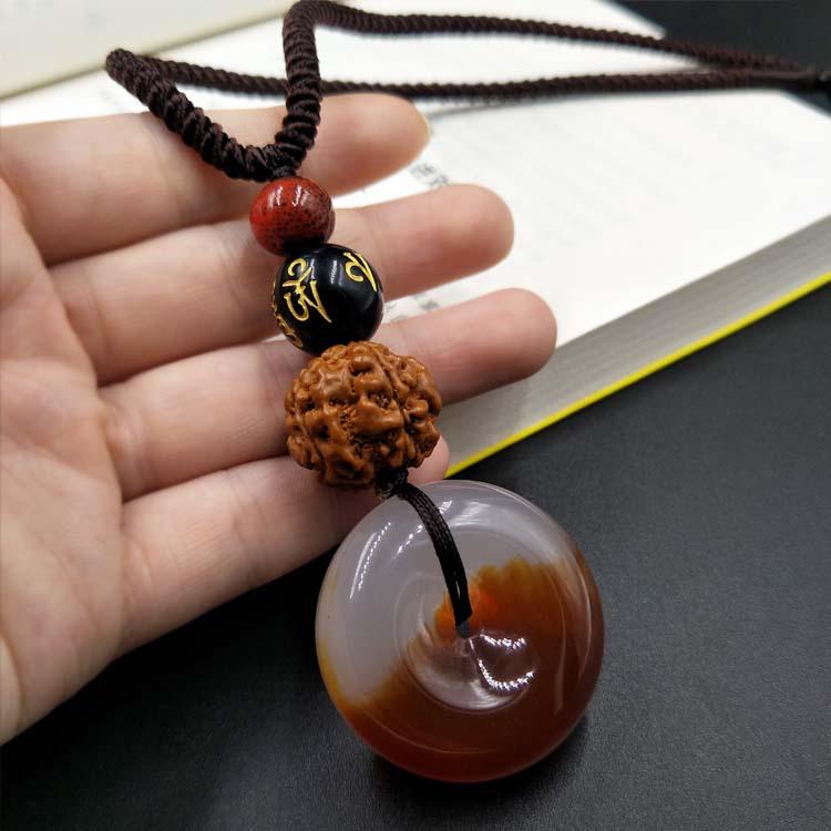 Этнический стиль бисерная подвеска из янтаря цепочка для свитера