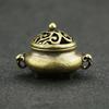 Lucky Home Decoration for Incense Gold Copper Disc Censer Brass Incense Burner Incense Seat Indoor Household Decoration Desktop