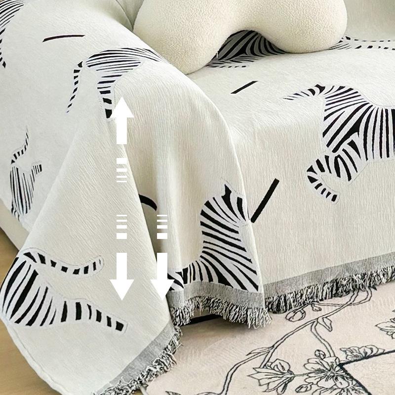 Зебра диван полный чехол ткань новый шенилл диван полотенце Four Seasons универсальный чехол для подушки полный чехол