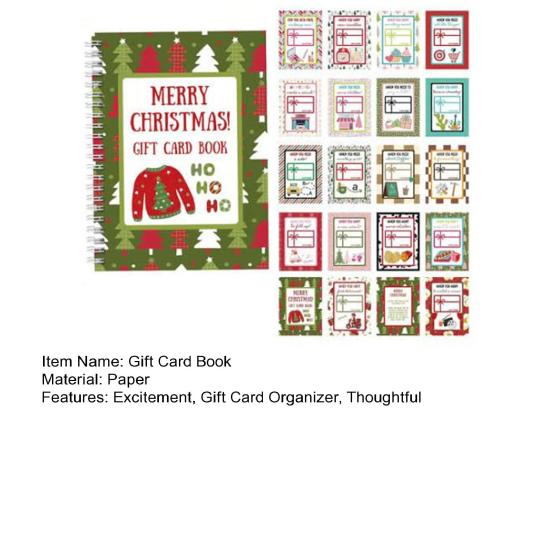 Счастливого Рождества Подарочный Сертификат Книга 10 Страниц Сделай Сам Спиральный Переплет