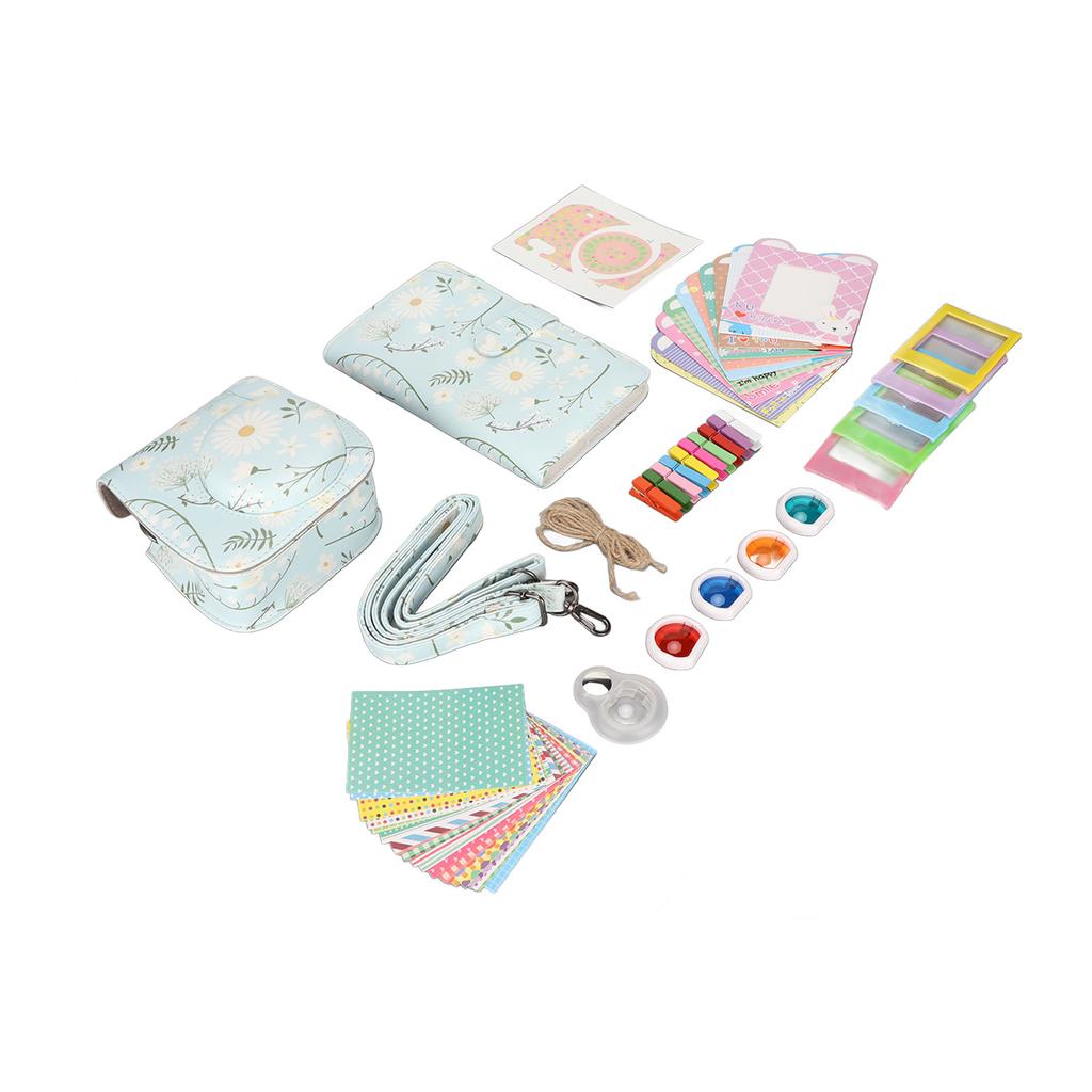 For Fujifilm Mini 11 Instant Camera Accessories Includes Camera Case Border Sticker Photo Frame and More Daisy Color