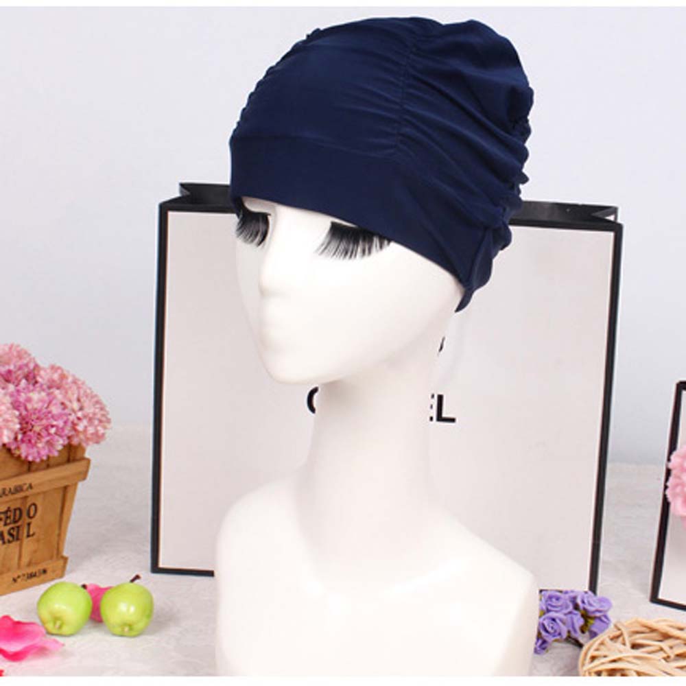 Large Long Hair Free Size Elastic Fabric Bathing Ear Protect Swimming Caps Diving Hat Swim Pool Hat