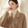 ] Autumn and Winter Cocoon-shaped Double-sided Woolen Coat Women's Simple Temperament Long Loose Wool Jacket Large Lapel