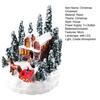 Christmas House Ornament Micro Landscape with LED Light Resin House Create Atmosphere Resort Decoration for Xmas