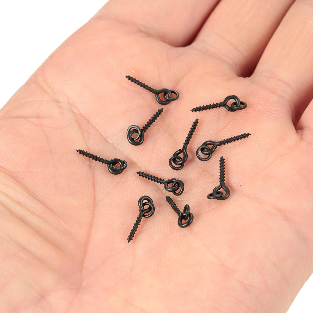 100Pcs Threaded Boilie Bait Screws for Carp Hair Rigs Hooks Carp Fishing Terminal Tackle