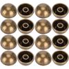 GLOGLOW Button Stud, 30 Sets Mushroom Screwback Studs Rivets Bronze‑Coloured Dome Studs Button Handbag Feet Nailheads Leather Craft Decoration 12MM