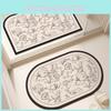 Contemporary Mud Diatom Washroom Floor Mats Bathroom Material Spaces Living