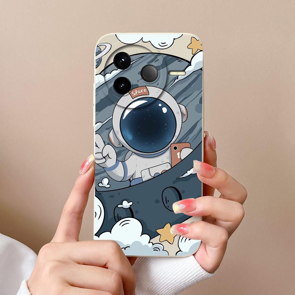 Чехол для телефона Redmi K80 Pro Милый Астронавт Премиум Жидкий Силикон Мягкий Корпус Полная Защита Funda Для RedmiK80 Задняя Крышка